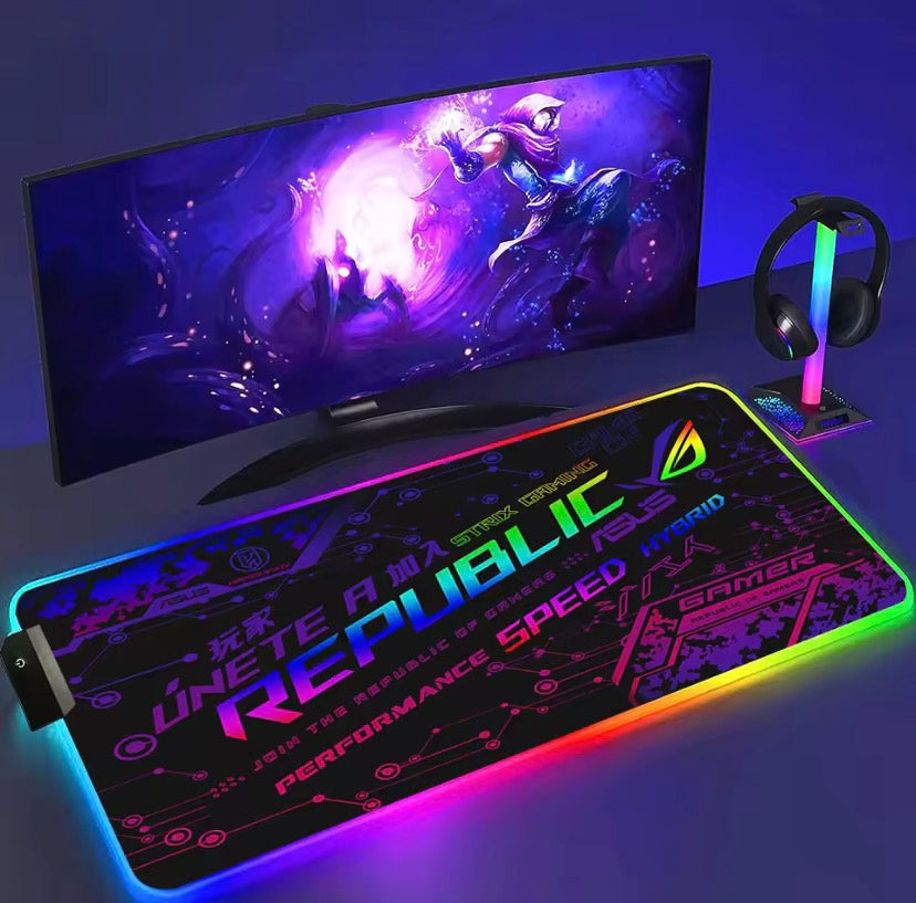 Hard surface(RGB) gaming mouse pad