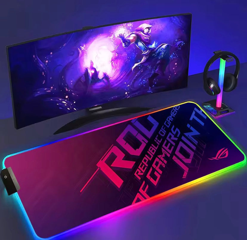 Hard surface(RGB) gaming mouse pad