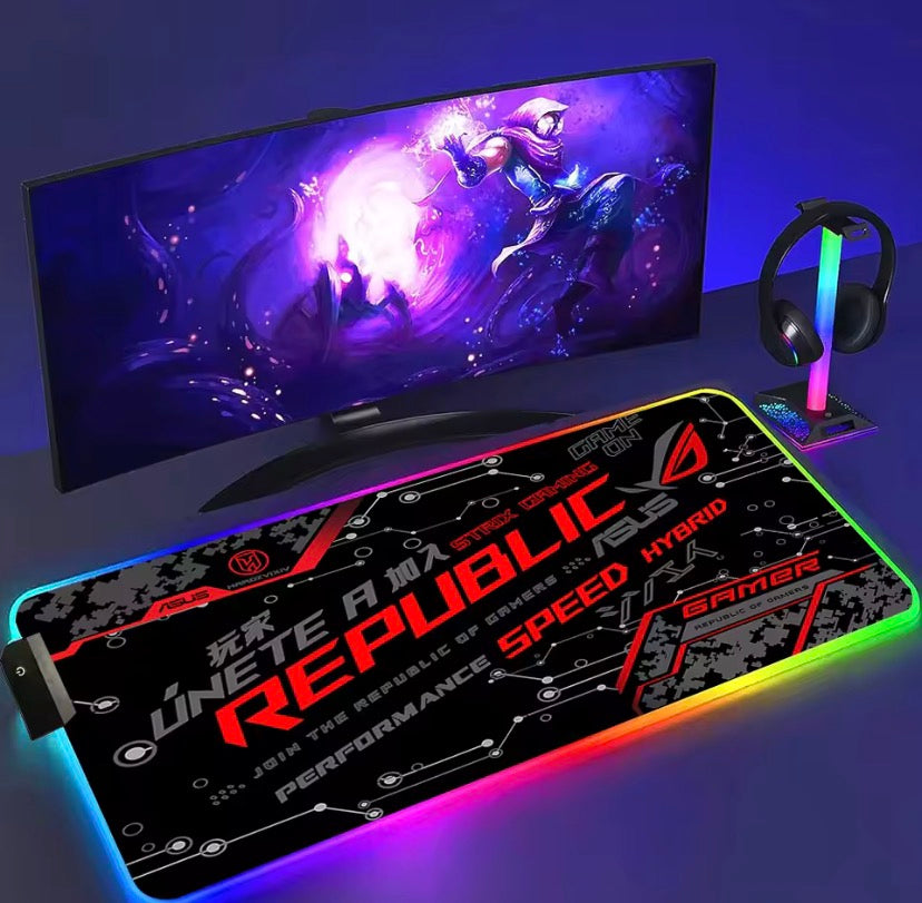Hard surface(RGB) gaming mouse pad